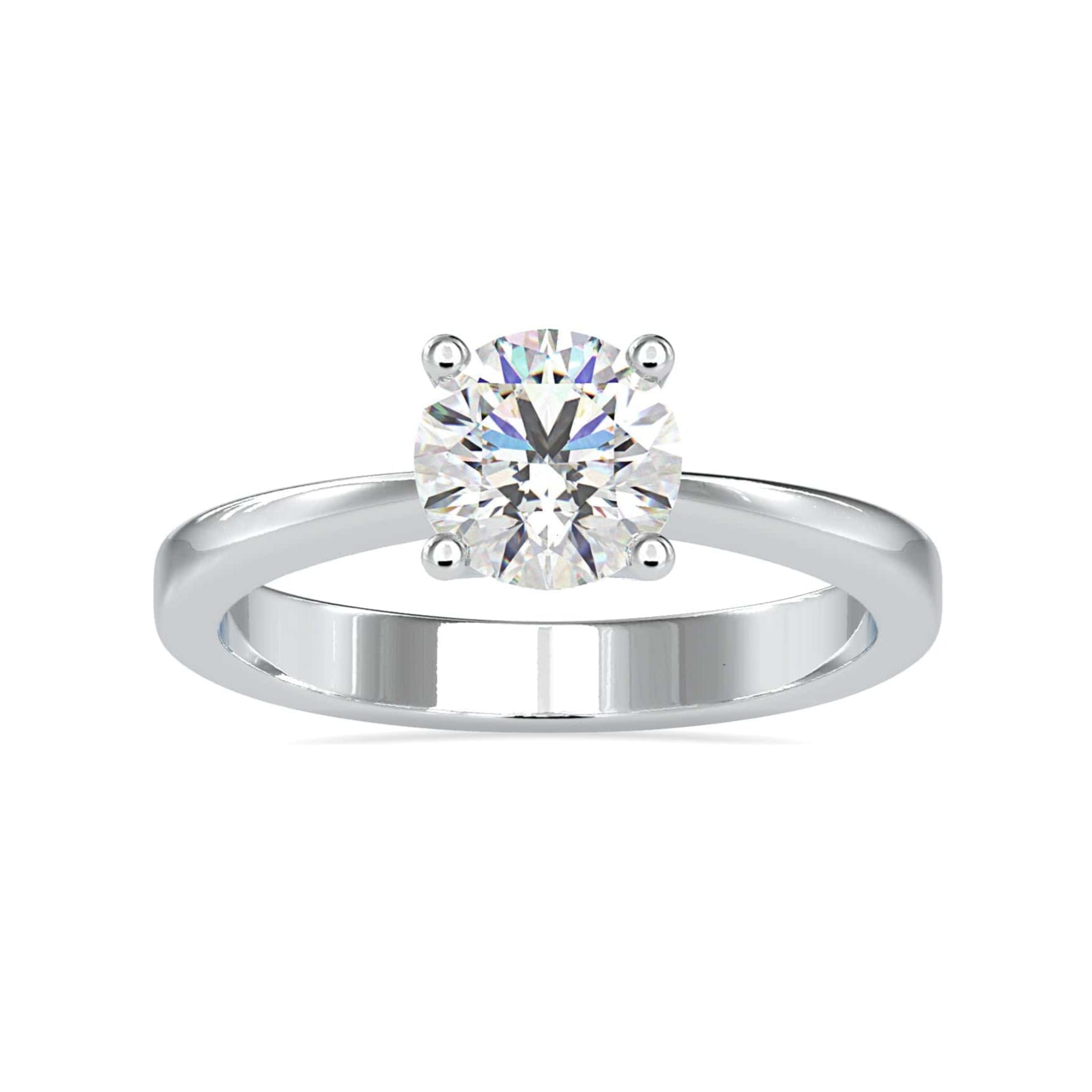 Jewelove™ Rings VS J / Women's Band only 50-Pointer Solitaire Platinum Engagement Ring JL PT 0142-A