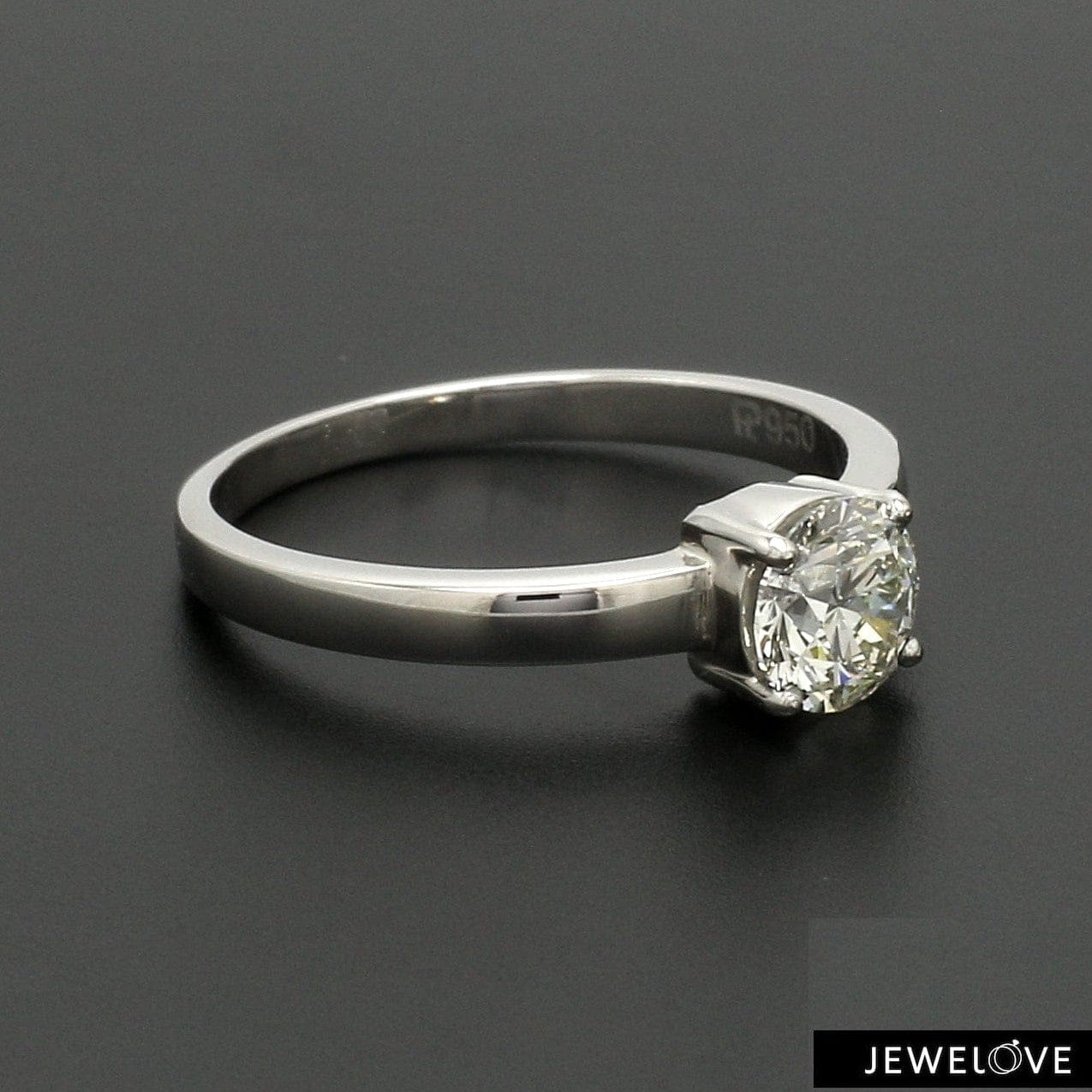 Jewelove™ Rings Women's Band only / VS J 50-Pointer Solitaire Platinum Engagement Ring JL PT 1269-A