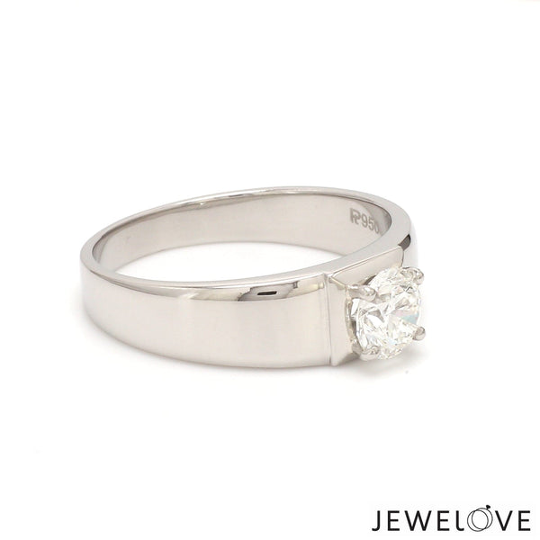 Jewelove™ Rings Women's Band only / VS J 50-Pointer Solitaire Platinum for Men Ring JL PT 1237-A