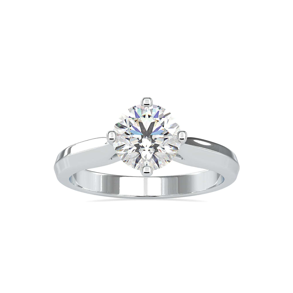 Jewelove™ Rings J VS / Women's Band only 50-Pointer Solitaire Platinum Ring JL PT 0143-A