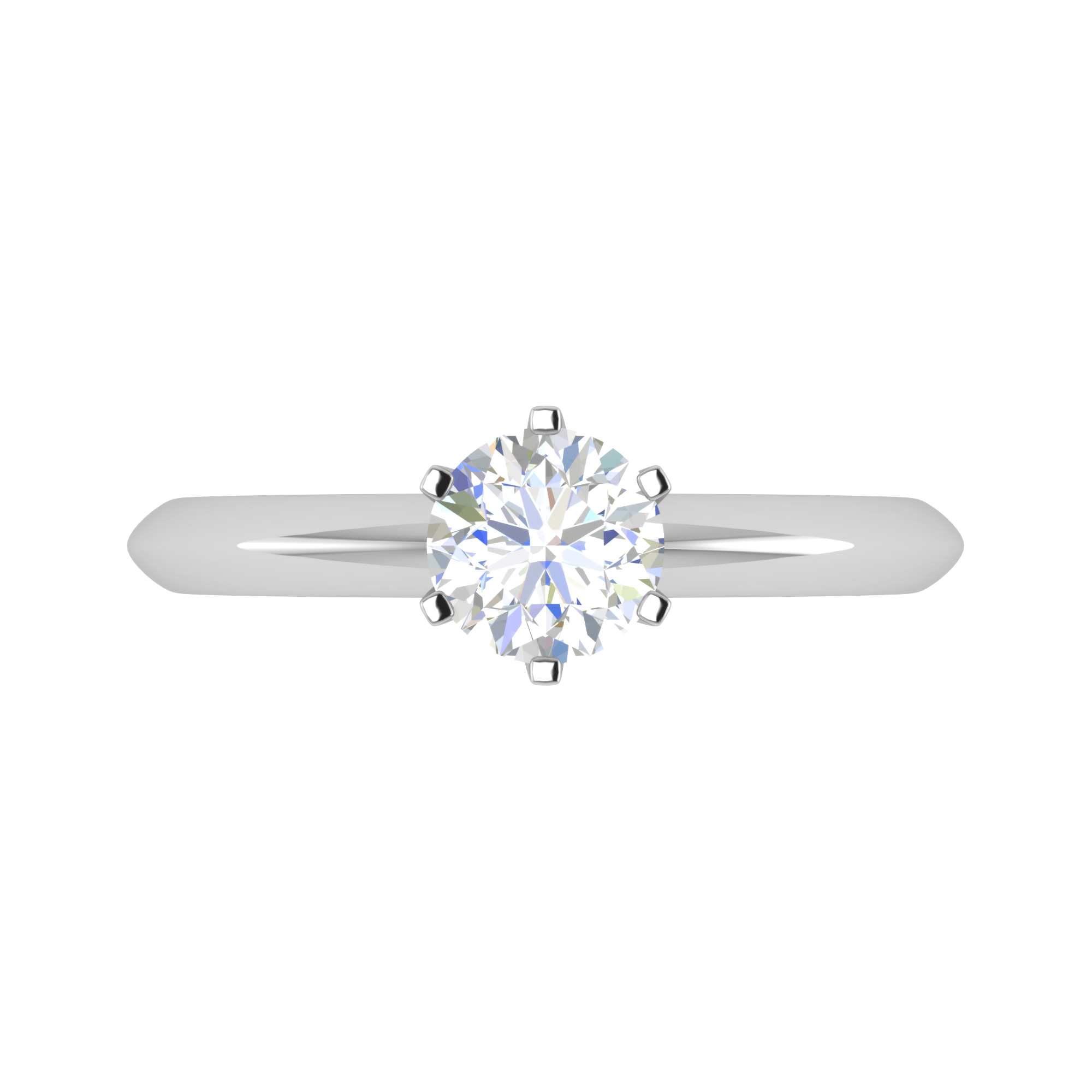 Jewelove™ Rings VS J / Women's Band only 50-Pointer Solitaire Platinum Ring JL PT RS RD 177-A