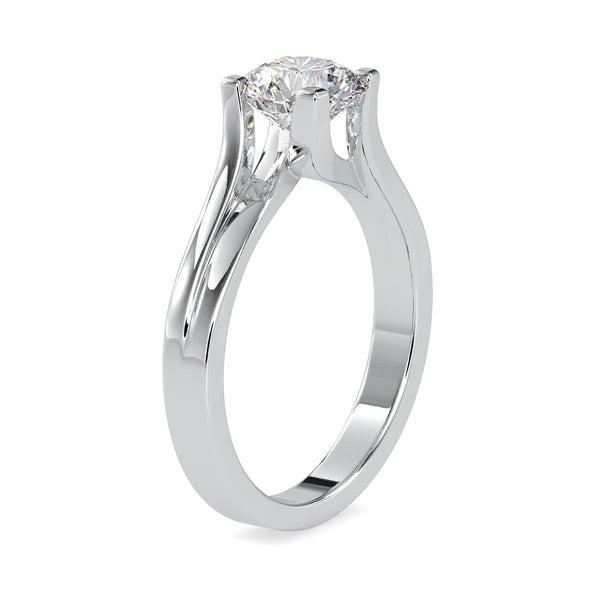 Jewelove™ Rings VS J / Women's Band only 50-Pointer Solitaire Platinum Shank Ring JL PT 0179-A