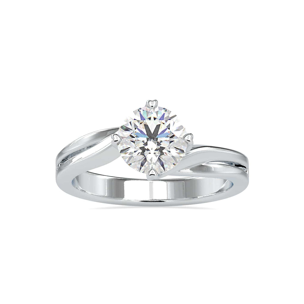 Jewelove™ Rings VS J / Women's Band only 50-Pointer Solitaire Platinum Split Shank Ring JL PT 0178-A