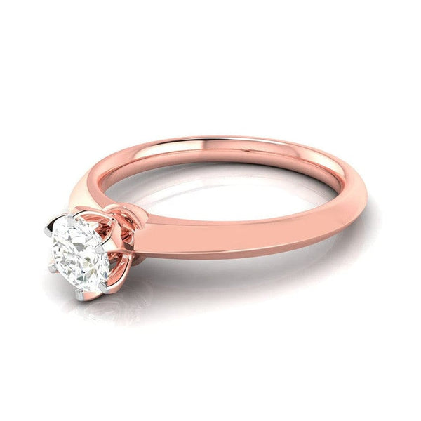 Jewelove™ Rings Women's Band only / VS J 50-Pointer Solitaire Rose Gold Ring JL AU G 106R-A