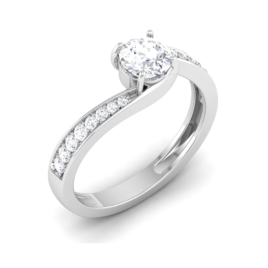 Jewelove™ Rings VS J / Women's Band only 50-Pointer Solitaire Shank Diamond Platinum Ring JL PT RP RD 176-A