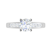 Jewelove™ Rings J VS / Women's Band only 50-Pointer Solitaire with Princess cut Diamond Shank Platinum Ring JL PT RC PR 186-A