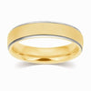 Jewelove™ Rings Men’s Band only 5mm 18K Gold Ring with White Gold Edges JL AU 104-A