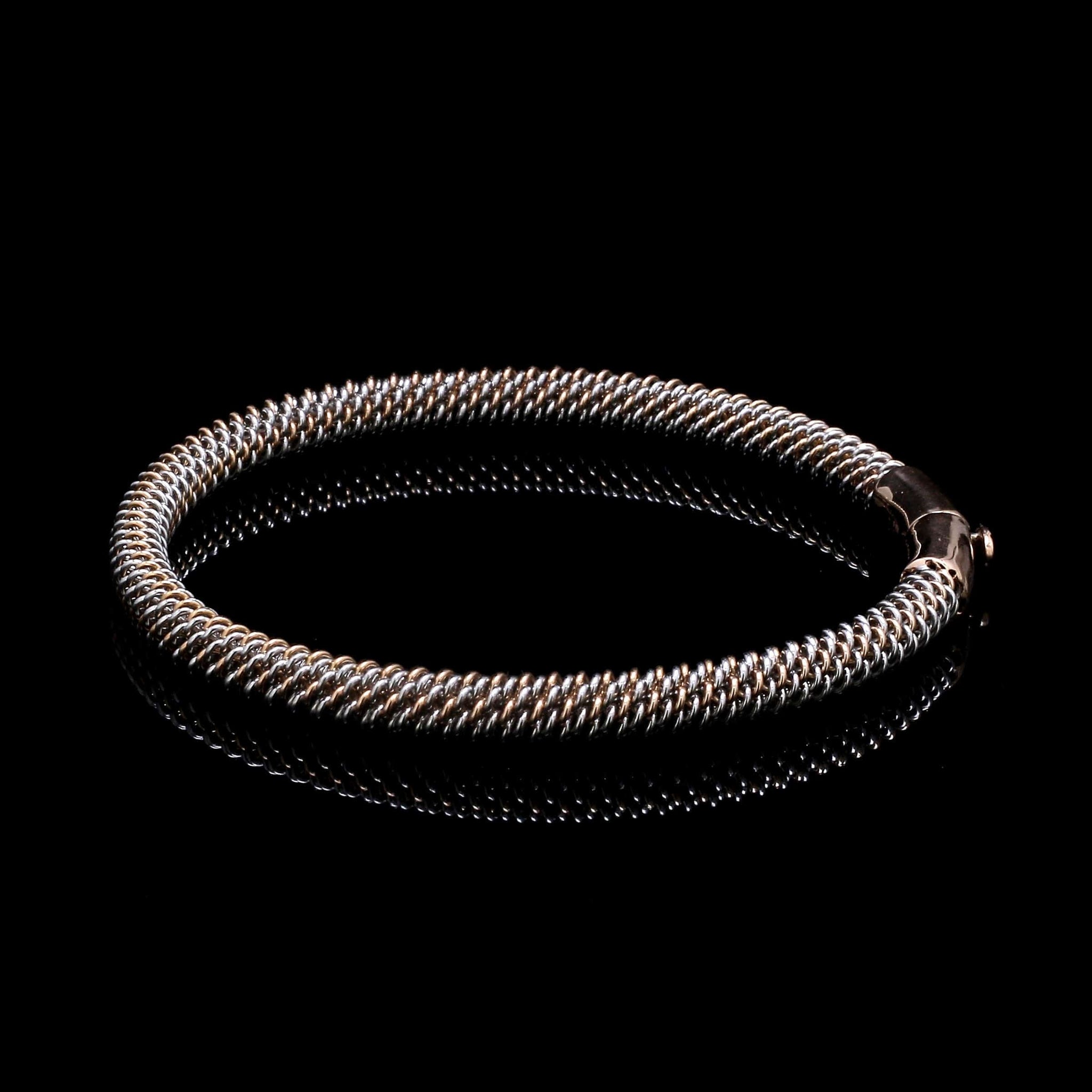 Jewelove™ Bangles & Bracelets 5mm Platinum & Rose Gold Bracelet for Men JL PTB 1087-RG