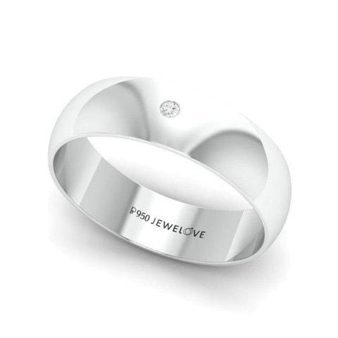 5mm Single Diamond Platinum Love Bands JL PT 630