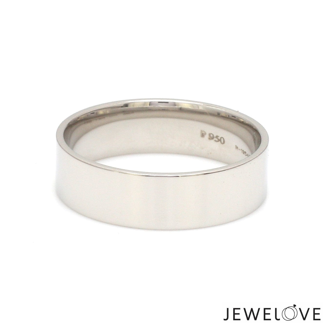 Jewelove™ Rings Men's Band only 6mm Flat Platinum Ring for Men JL PT 544