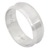 Jewelove™ Rings Men's Band only 6mm Plain Platinum Ring with Line Texture for Men JL PT 410