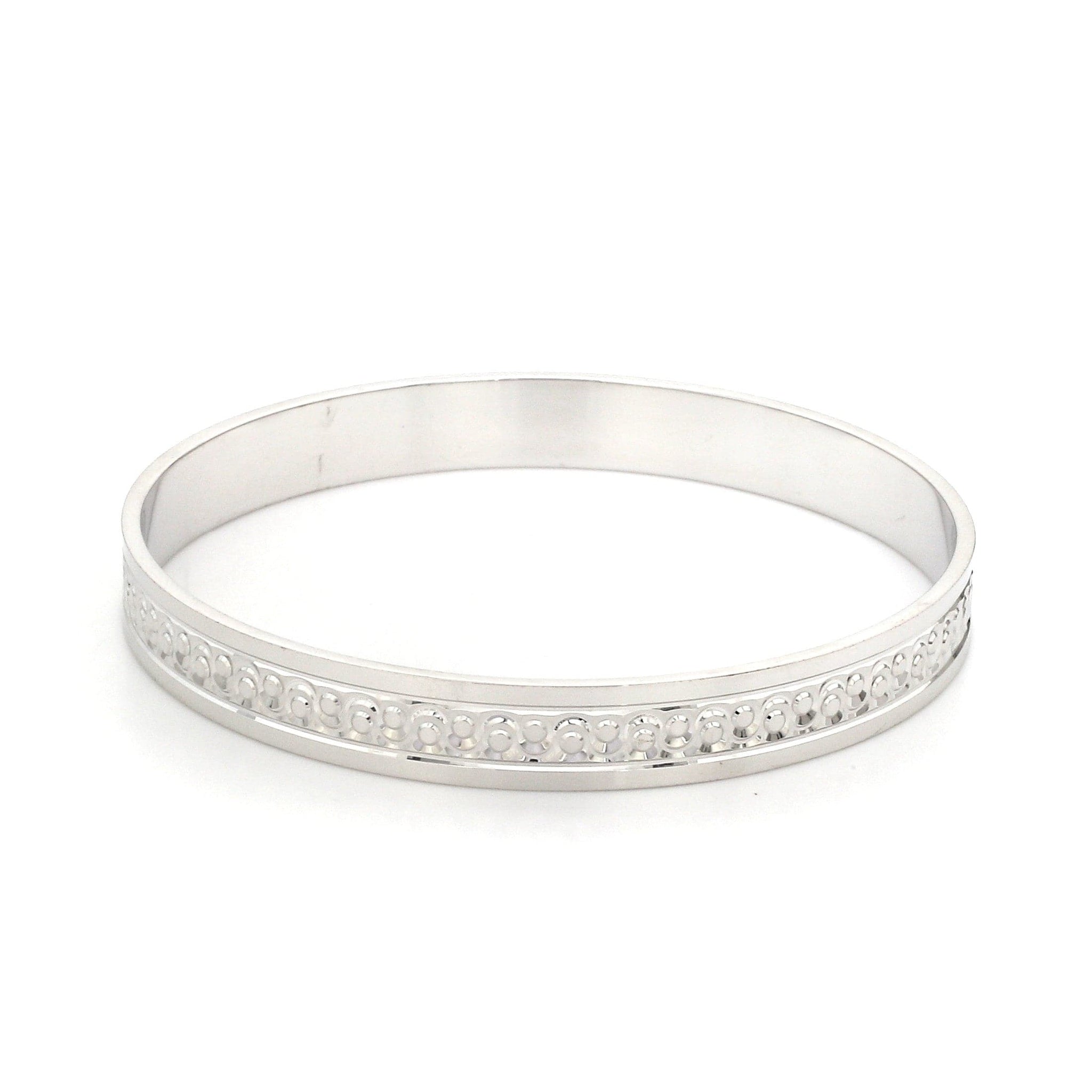 Jewelove™ Bangles & Bracelets 6mm Platinum Kada for Women JL PTB 1322
