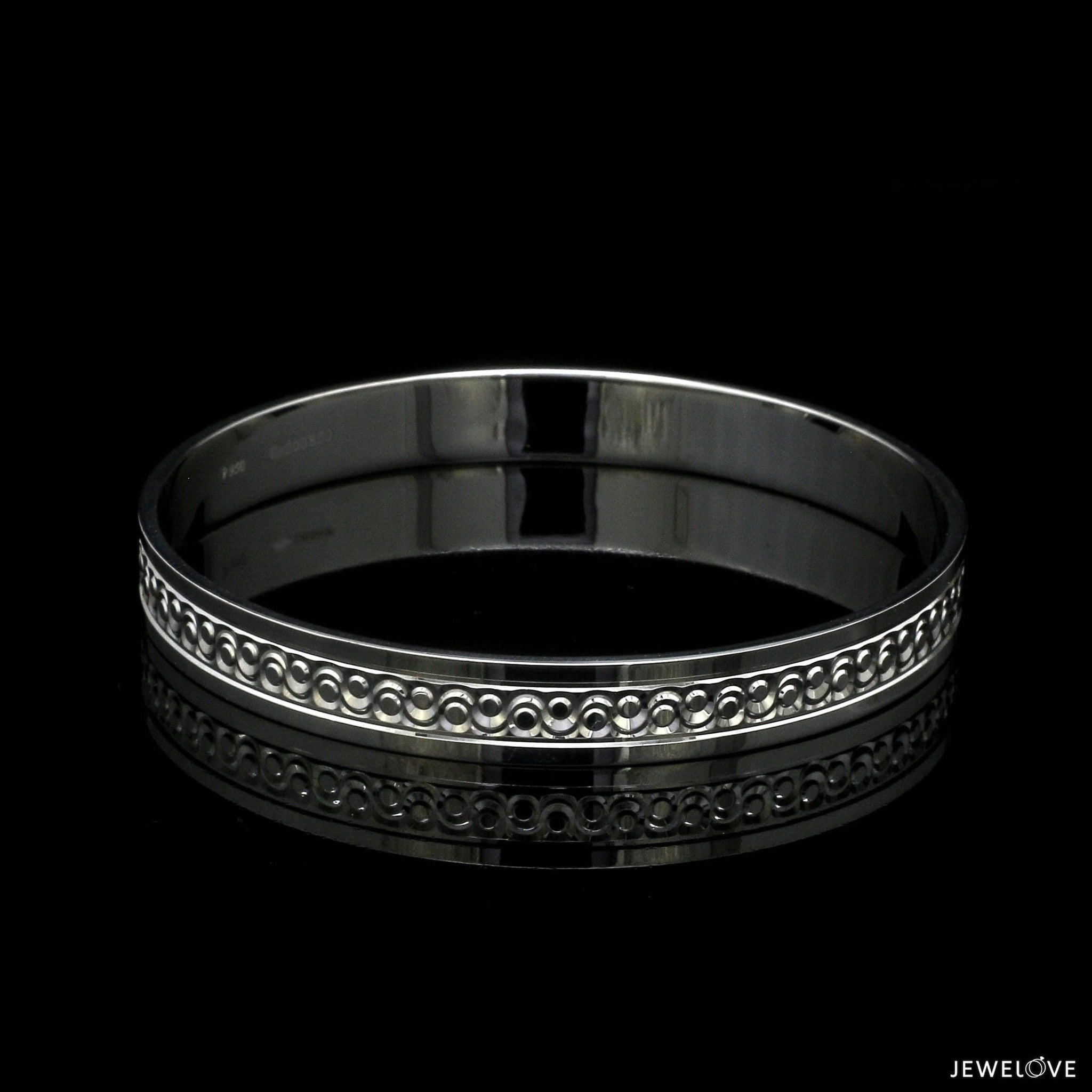 Jewelove™ Bangles & Bracelets 6mm Platinum Kada for Women JL PTB 1322