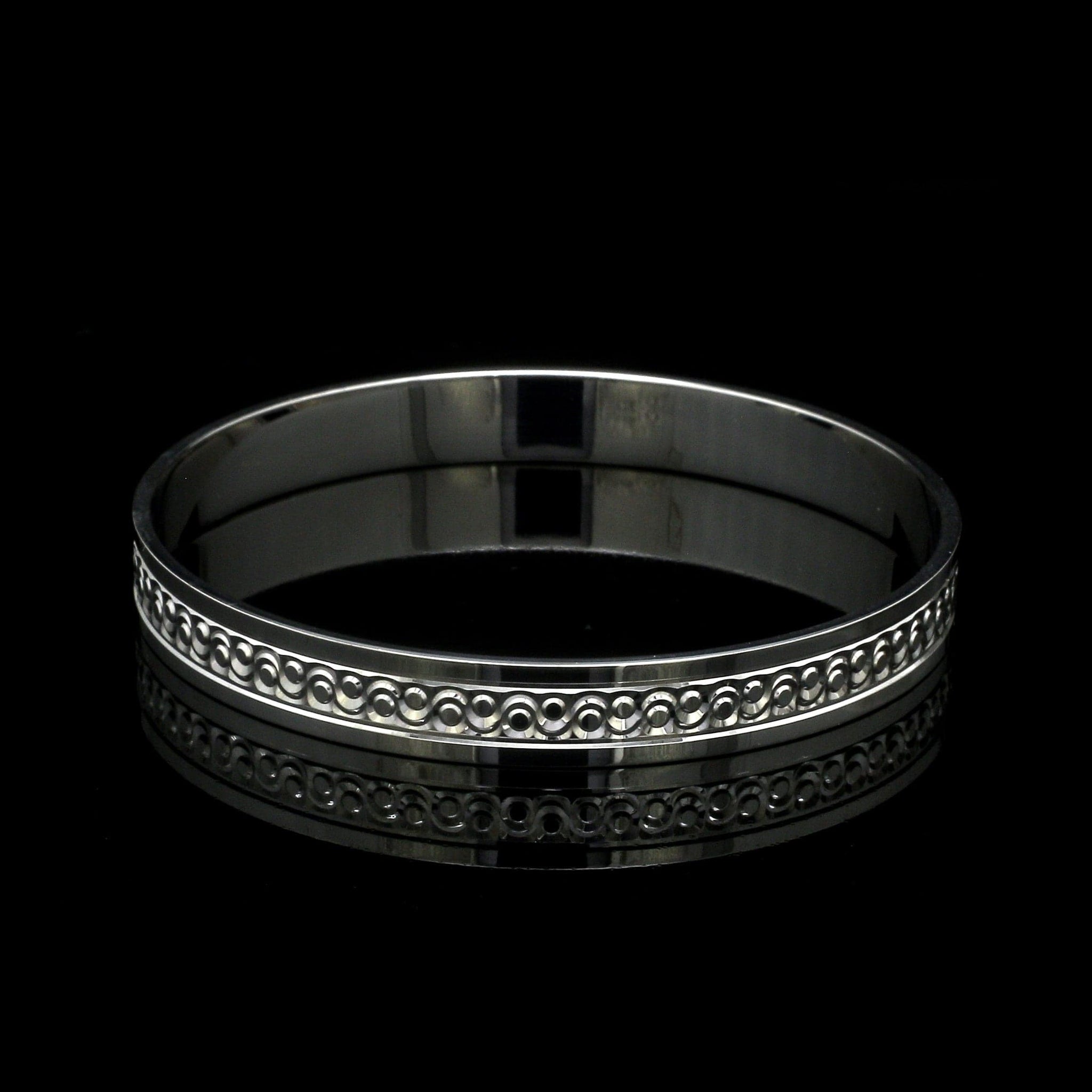 Jewelove™ Bangles & Bracelets 6mm Platinum Kada for Women JL PTB 1322