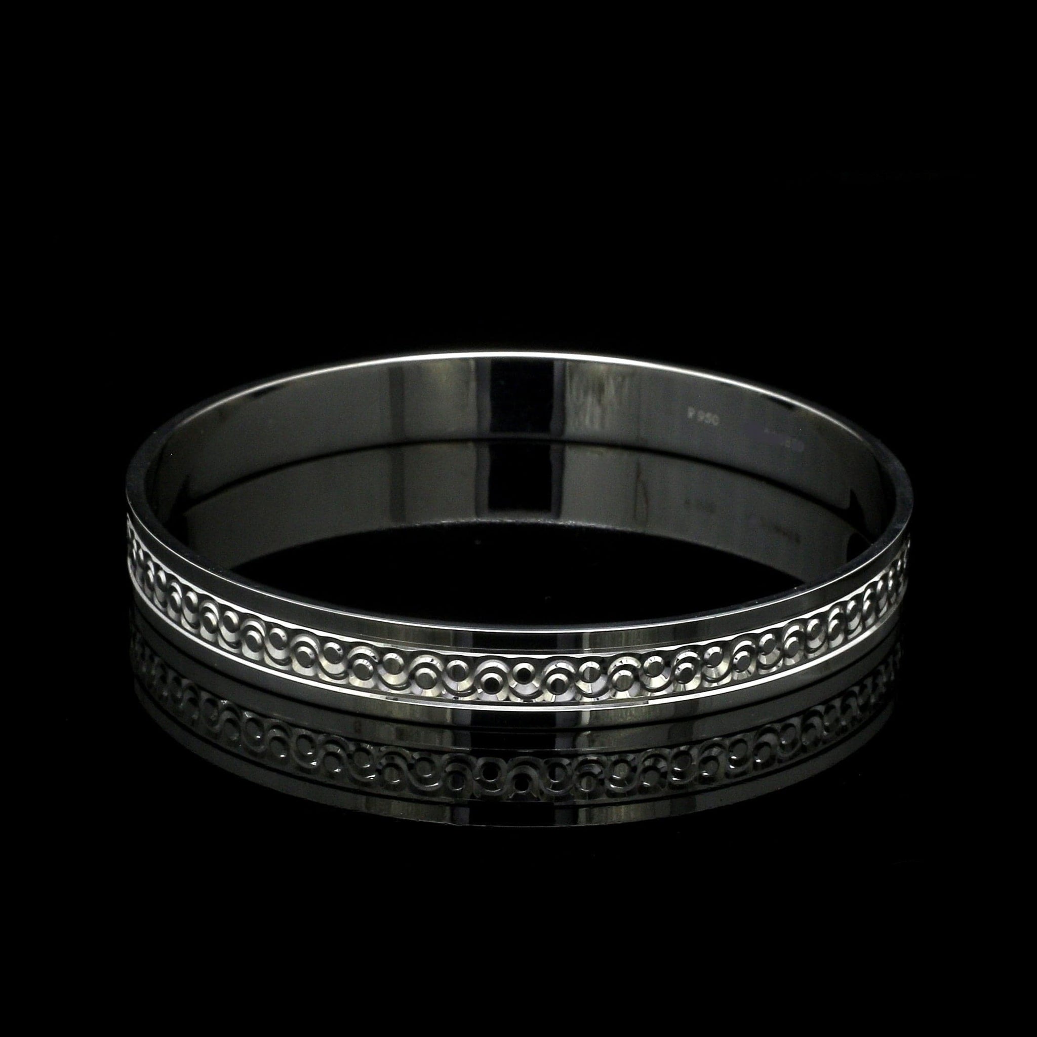 Jewelove™ Bangles & Bracelets 6mm Platinum Kada for Women JL PTB 1322