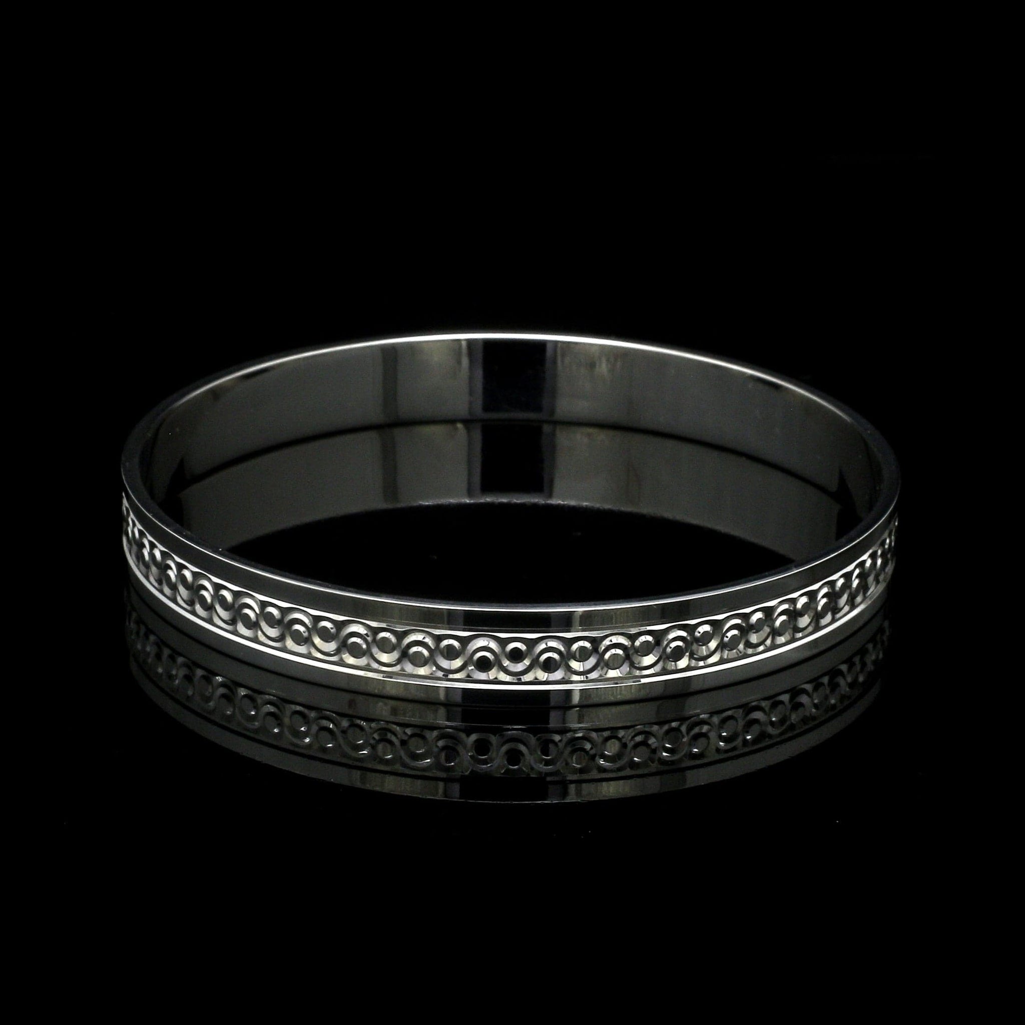 Jewelove™ Bangles & Bracelets 6mm Platinum Kada for Women JL PTB 1322