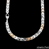 Jewelove™ Chains 6mm Platinum Rose Gold Chain with Matte Finish for Men JL PT CH 1233