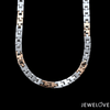 Jewelove™ Chains 6mm Platinum Rose Gold Chain with Matte Finish for Men JL PT CH 1233