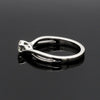 Jewelove™ Rings VS J / Women's Band only 70-Pointer 4 Prong Platinum Solitaire Ring with a Twist JL PT 676-C