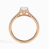 Jewelove™ Rings Women's Band only / VVS GH 70-Pointer Cushion Cut Solitaire Diamond Shank 18K Rose Gold Ring JL AU 19013R-B