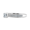 Jewelove™ Rings Women's Band only / VVS G 70-Pointer Cushion Cut Solitaire Diamond Shank Platinum Engagement Ring JL PT 1279-B