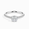 Jewelove™ Rings Women's Band only / VVS G 70-Pointer Cushion Cut Solitaire Diamond Shank Platinum Engagement Ring JL PT 19013-B