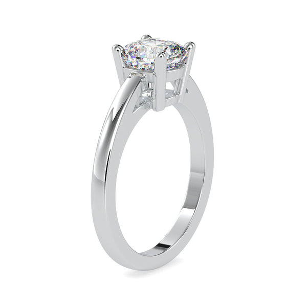 Jewelove™ Rings VVS G / Women's Band only 70-Pointer Cushion Cut Solitaire Platinum Ring JL PT 0175-B