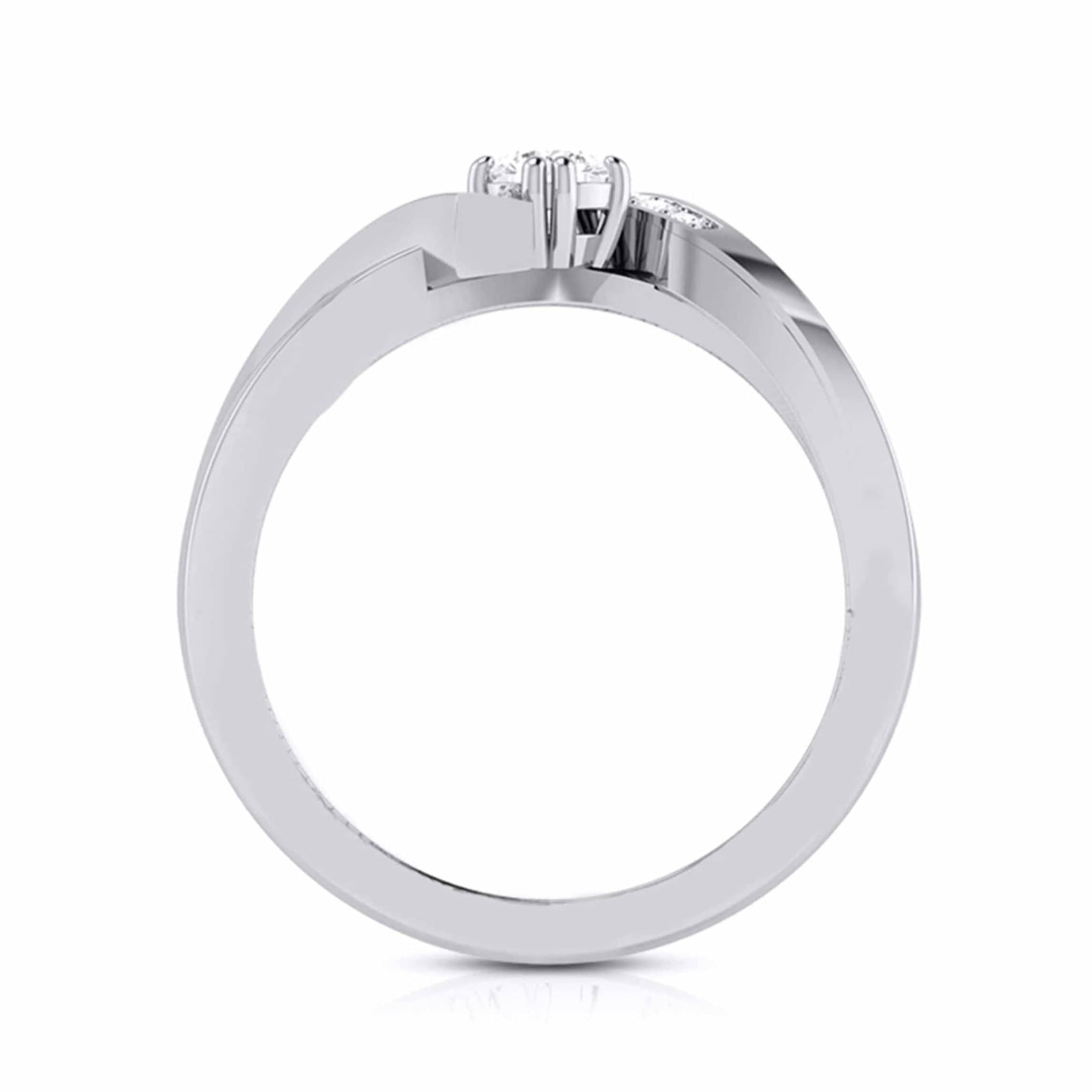 Jewelove™ Rings Women's Band only / VS J 70-Pointer Designer Platinum Diamond Engagement Ring JL PT G 104-C