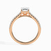 Jewelove™ Rings Women's Band only / VVS E 70-Pointer Emerald Cut Solitaire Diamond Shank 18K Rose Gold Solitaire Ring JL AU 19015R-B
