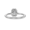 Jewelove™ Rings E VVS / Women's Band only 70-Pointer Emerald Cut Solitaire Halo Diamond Shank Platinum Ring JL PT 1288-B