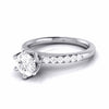 Jewelove™ Rings J VS / Women's Band only 70-Pointer Flowery Platinum Solitaire Engagement Ring with Diamond Shank JL PT G 105-B