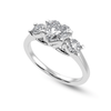 Jewelove™ Rings I VS / Women's Band only 70-Pointer Heart Cut Solitaire Diamond Accents Platinum Ring JL PT 1233-B