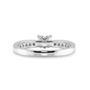 Jewelove™ Rings I VS / Women's Band only 70-Pointer Heart Cut Solitaire Diamond Shank Platinum Ring JL PT 1281-B