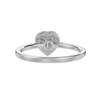 Jewelove™ Rings I VS / Women's Band only 70-Pointer Heart Cut Solitaire Halo Diamond Shank Platinum Ring JL PT 1289-B