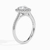 Jewelove™ Rings I VS / Women's Band only 70-Pointer Heart Cut Solitaire Halo Diamond Shank Platinum Ring JL PT 19038-B