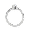 Jewelove™ Rings I VS / Women's Band only 70-Pointer Heart Cut Solitaire Split Diamond Shank Platinum Ring JL PT RP HS 187-B