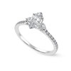 Jewelove™ Rings I VS / Women's Band only 70-Pointer Marquise Cut Solitaire Diamond Accents Shank Platinum Ring JL PT 1246-B