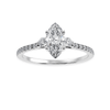 Jewelove™ Rings I VS / Women's Band only 70-Pointer Marquise Cut Solitaire Diamond Accents Shank Platinum Ring JL PT 1246-B