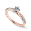 Jewelove™ Rings Women's Band only / VS I 70-Pointer Marquise Cut Solitaire Diamond Shank 18K Rose Gold Ring JL AU 1282R-B