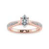 Jewelove™ Rings Women's Band only / VS I 70-Pointer Marquise Cut Solitaire Diamond Shank 18K Rose Gold Ring JL AU 1282R-B