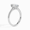 Jewelove™ Rings I VS / Women's Band only 70-Pointer Marquise Cut Solitaire Diamond Shank Platinum Ring JL PT 19019-B
