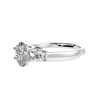 Jewelove™ Rings I VS / Women's Band only 70-Pointer Oval Cut Solitaire Diamond Accents Platinum Ring JL PT 1234-B