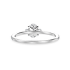 Jewelove™ Rings I VS / Women's Band only 70-Pointer Oval Cut Solitaire Diamond Accents Shank Platinum Ring JL PT 1244-B