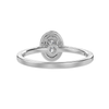 Jewelove™ Rings I VS / Women's Band only 70-Pointer Oval Cut Solitaire Halo Diamond Shank Platinum Ring JL PT 1291-B