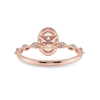 Jewelove™ Rings VS I 70-Pointer Oval Cut Solitaire Halo Diamonds with Marquise Cut Accents 18K Rose Gold Ring JL AU 1275R-B