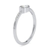Jewelove™ Rings VS I / Women's Band only 70-Pointer Pear Cut Solitaire Diamond Accents Platinum Ring JL PT 0682-B