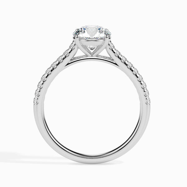 Jewelove™ Rings Women's Band only / VS J 70-Pointer Platinum Solitaire Diamond Shank Ring for Women JL PT 19011-B