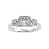 Jewelove™ Rings I VS / Women's Band only 70-Pointer Princess Cut Solitaire Diamond Accents Platinum Ring JL PT 1230-B