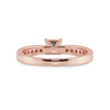 Jewelove™ Rings Women's Band only / VS I 70-Pointer Princess Cut Solitaire Diamond Shank 18K Rose Gold Ring JL AU 1285R-B