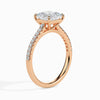 Jewelove™ Rings Women's Band only / VS I 70-Pointer Princess Cut Solitaire Diamond Shank 18K Rose Gold Ring JL AU 19012R-B
